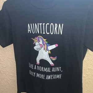Aunticorn girls shirt